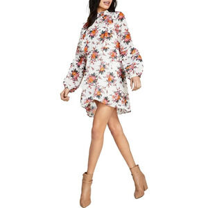 Kit & Sky Womens  Ruffled Sheer Mini Dress | XL